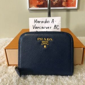 Prada saffiano leather coin purse
